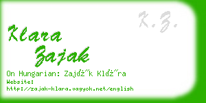 klara zajak business card